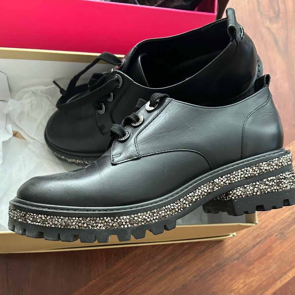 Women's Black Lace-Up Platform Boots